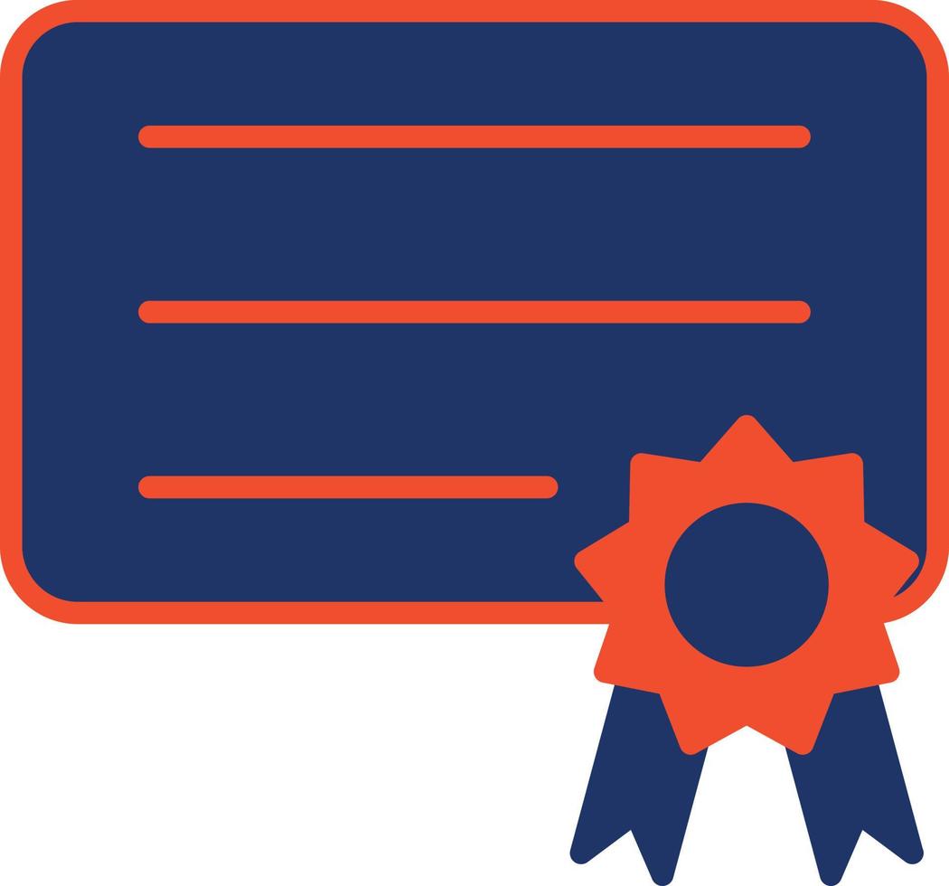 Certificate Line Inverted Icon vector