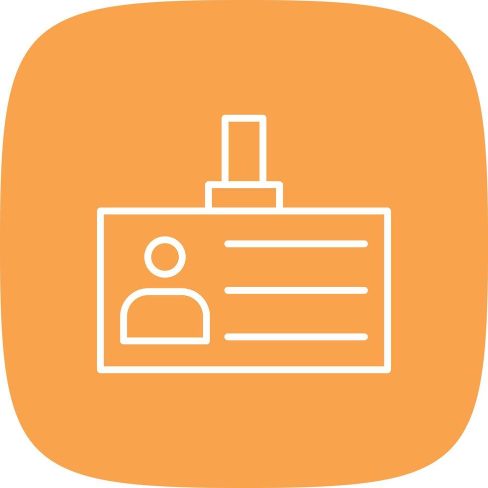 Id Card Line Round Corner vector
