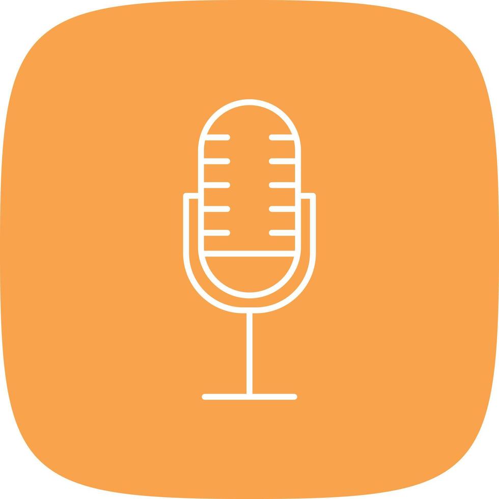 Microphone Line Round Corner vector