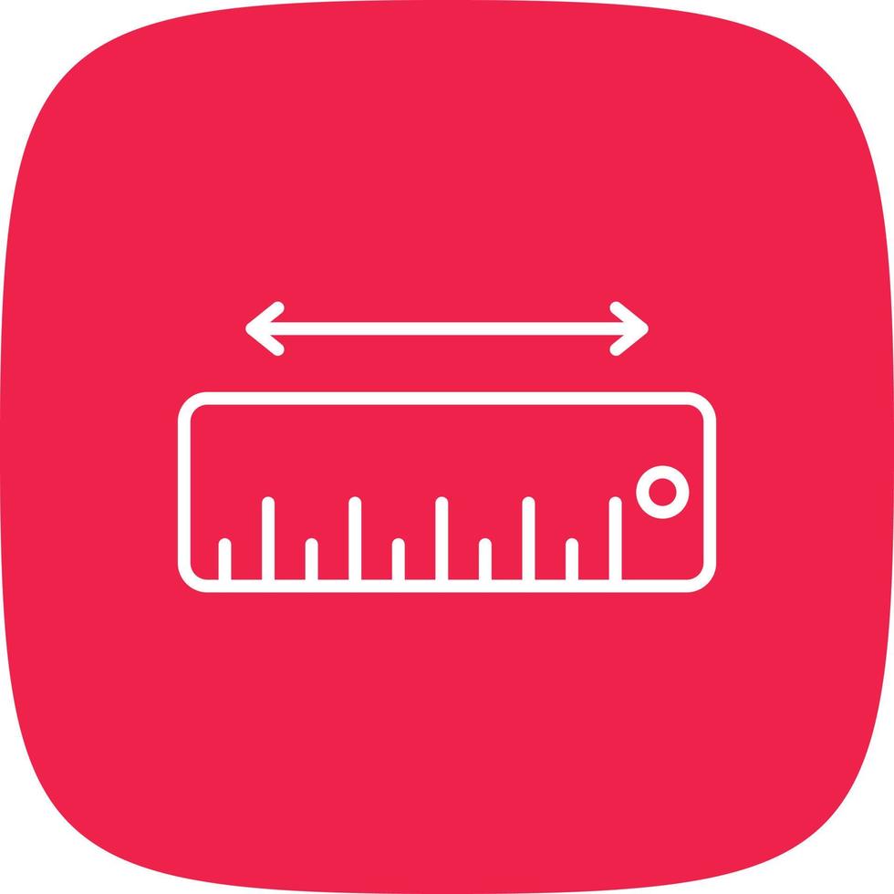Measure Line Round Corner vector