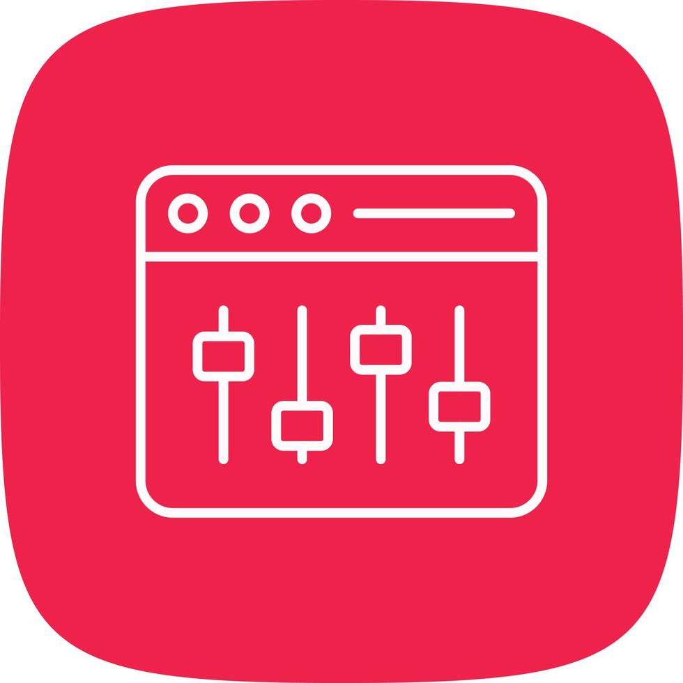 Web Settings Line Round Corner vector