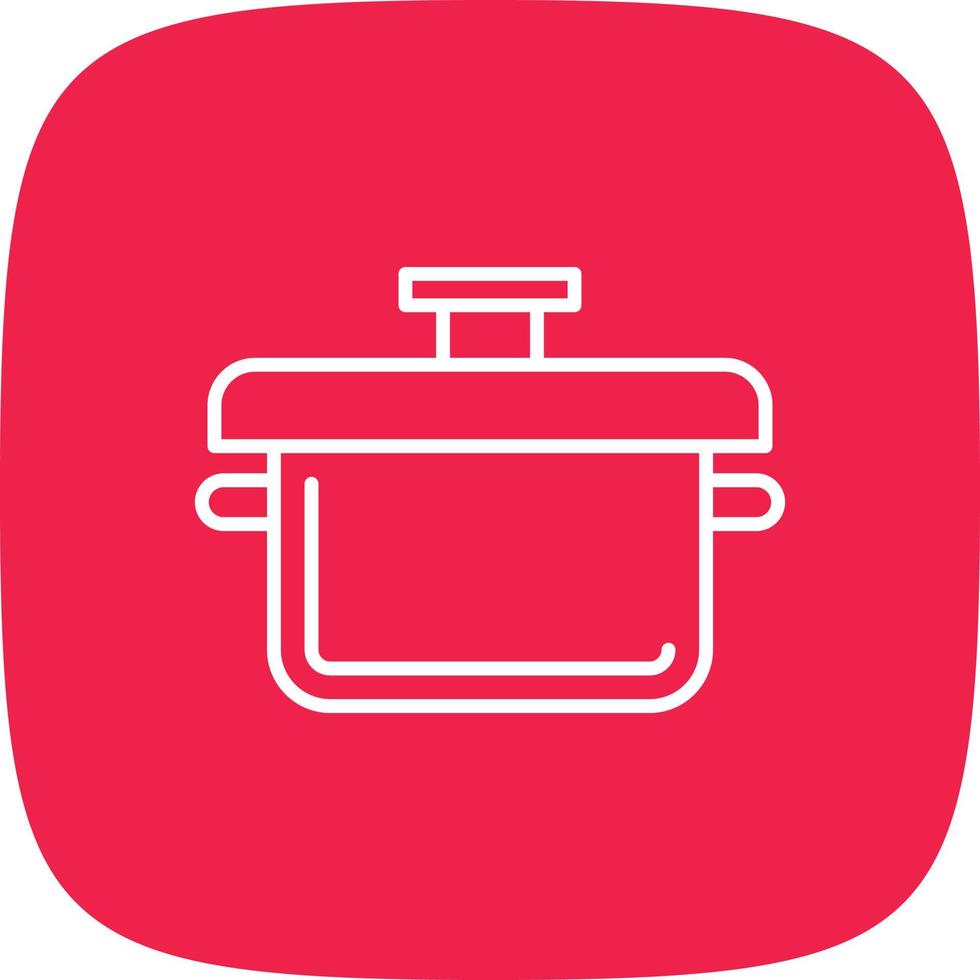 Cooking Pot Line Round Corner vector