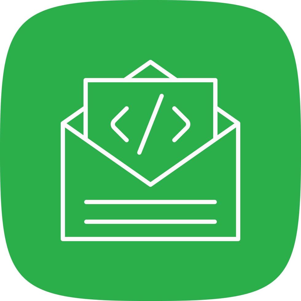 Mail Code Line Round Corner vector
