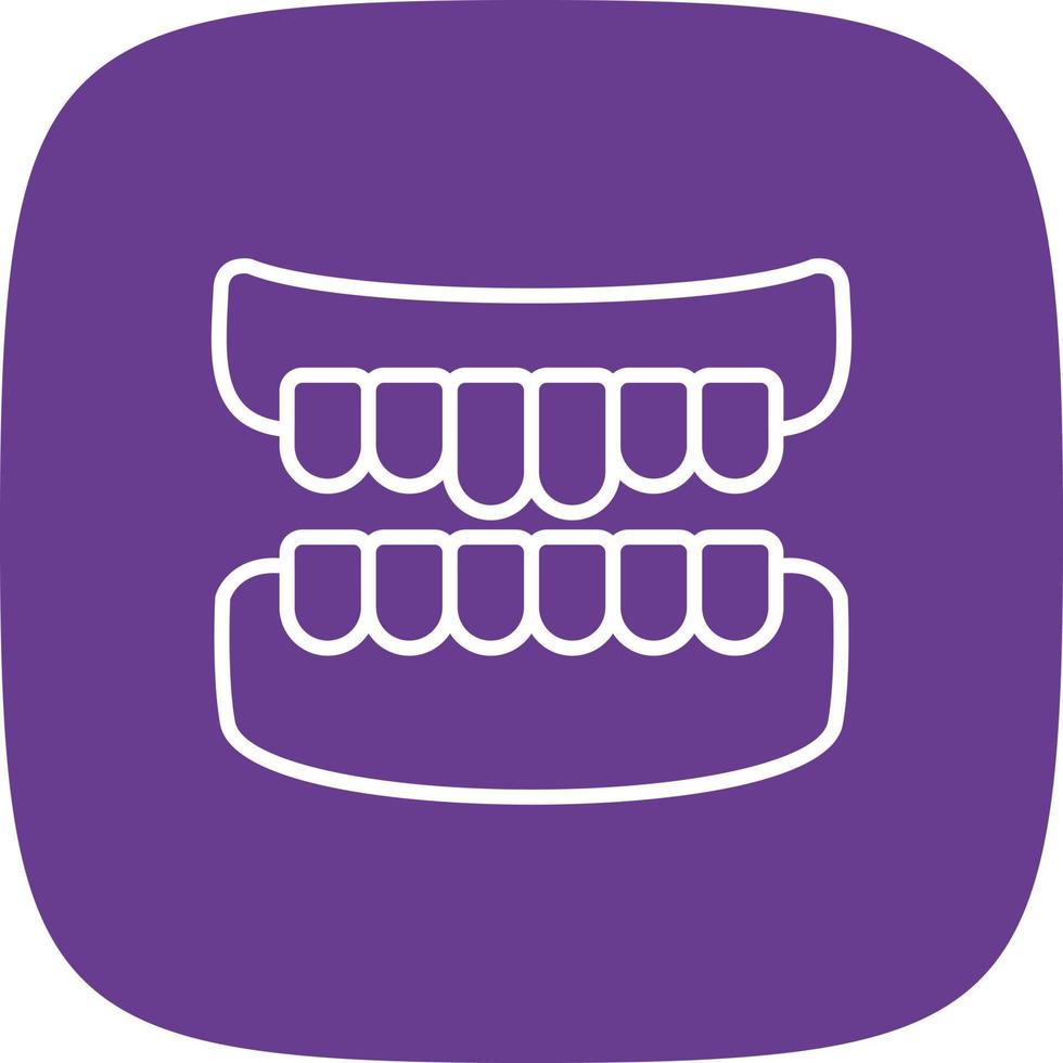 Denture Line Round Corner vector