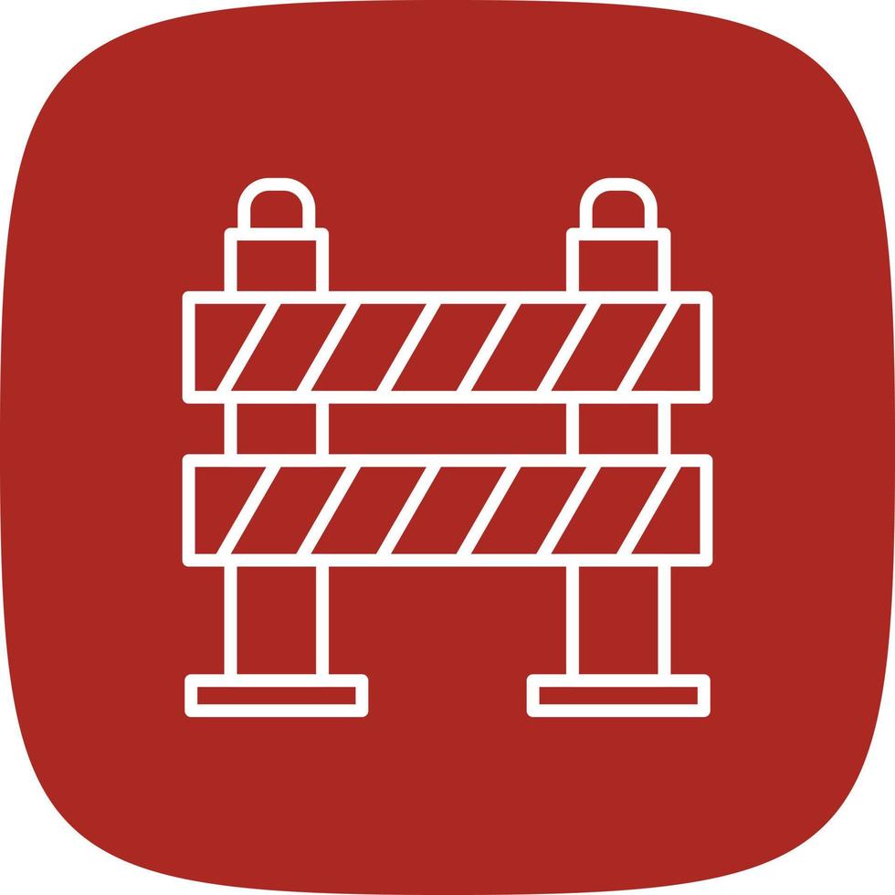 17 - Road Block Line Round Corner vector