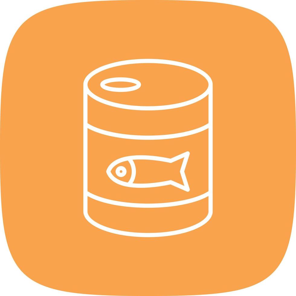 Canned Food Line Round Corner vector