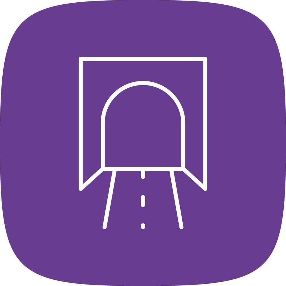 Tunnel Line Round Corner vector