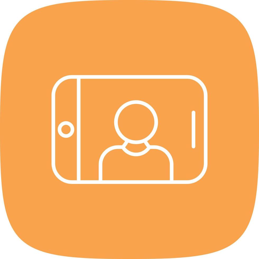 Selfie Line Round Corner vector