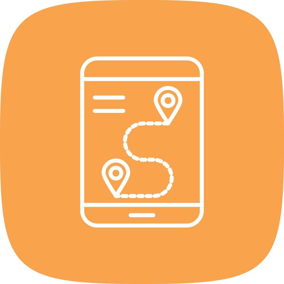 Gps Line Round Corner vector