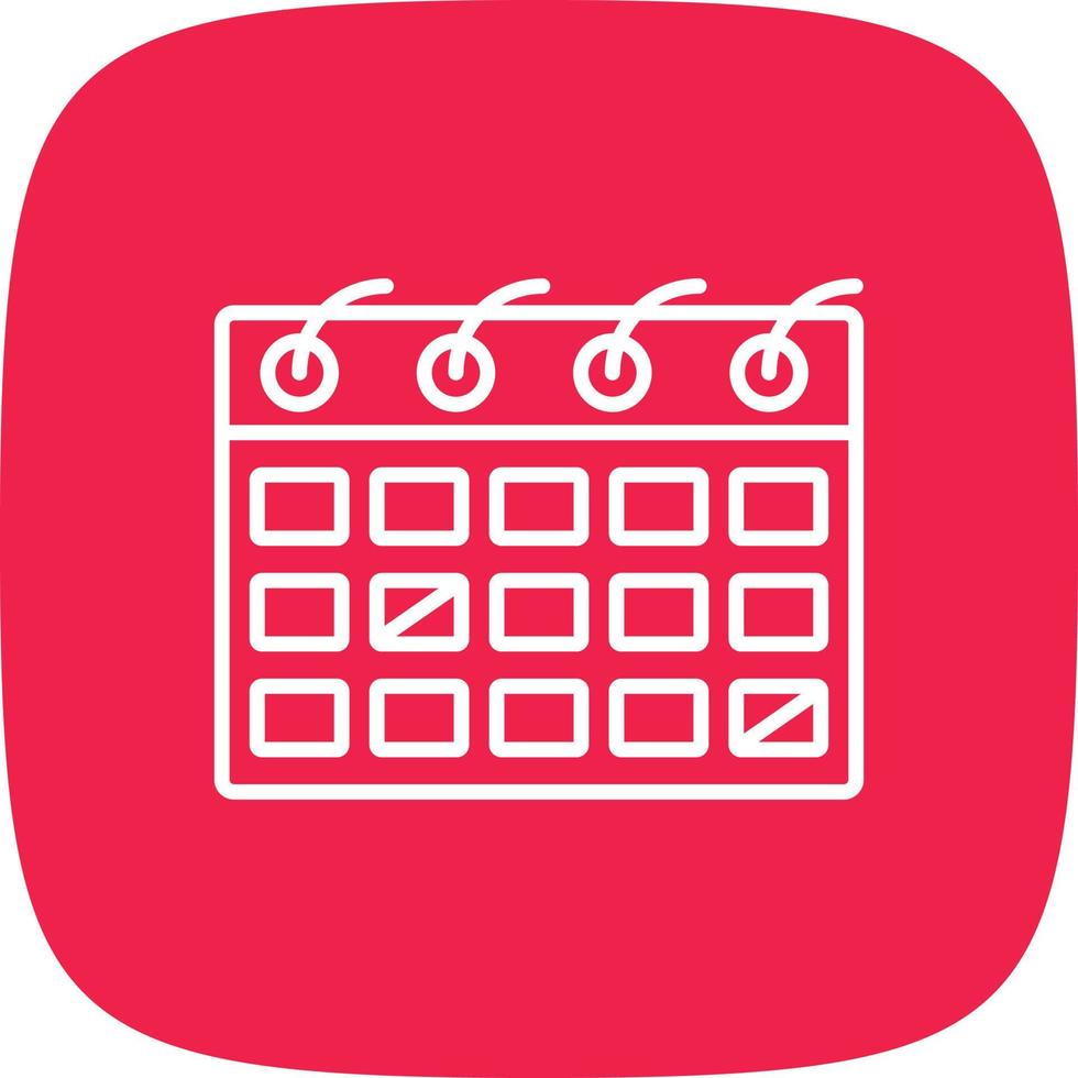 Calendar Line Round Corner vector