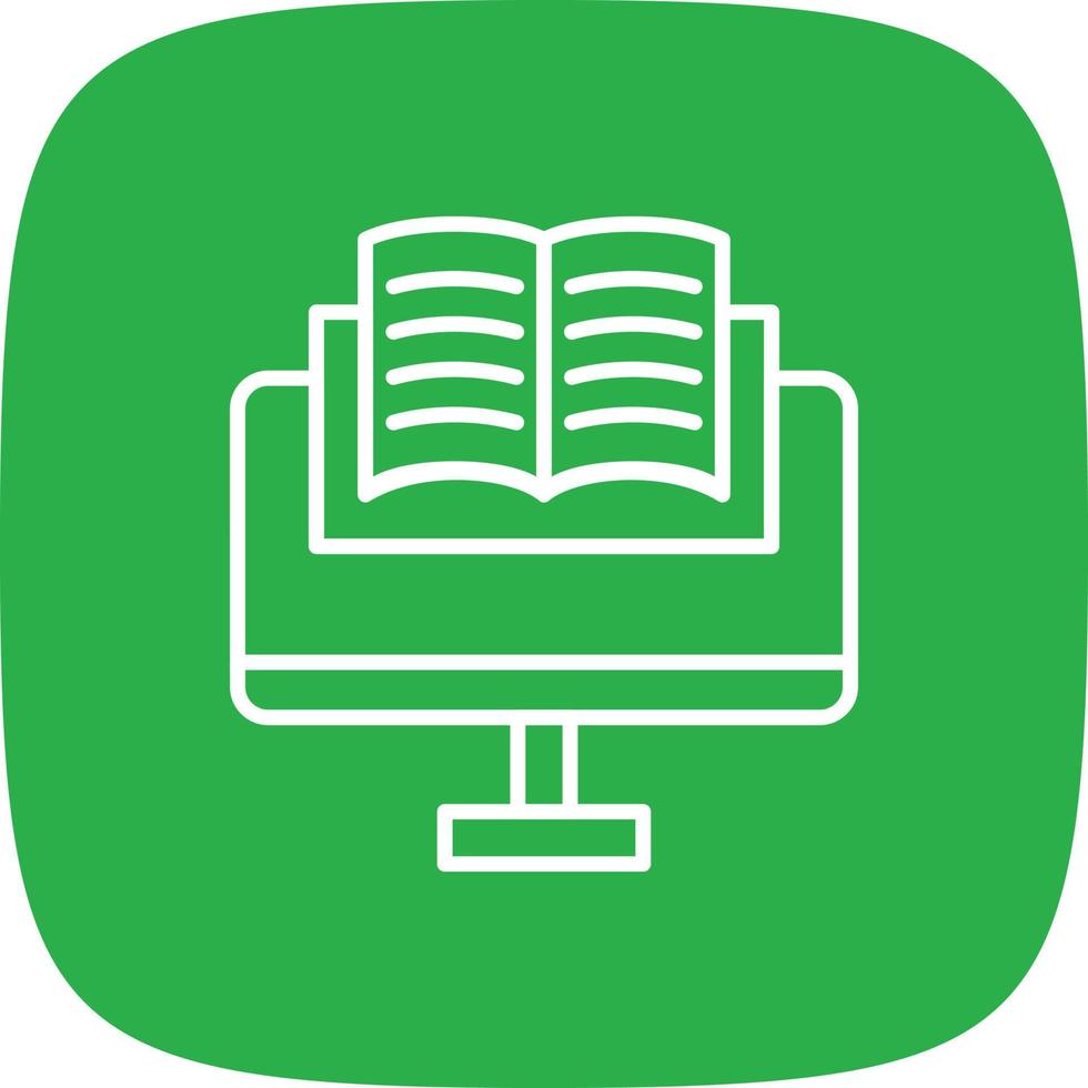 Ebook Lcd Line Round Corner vector