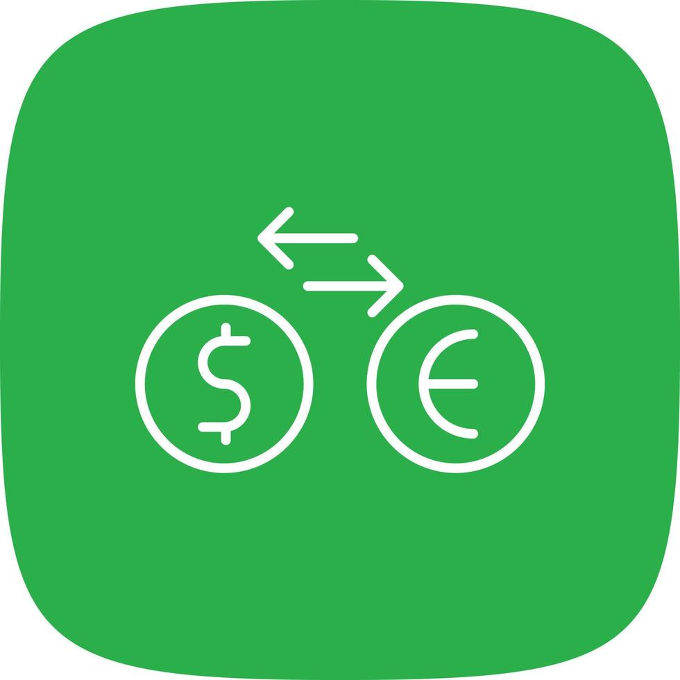 Currency Exchange Line Round Corner vector