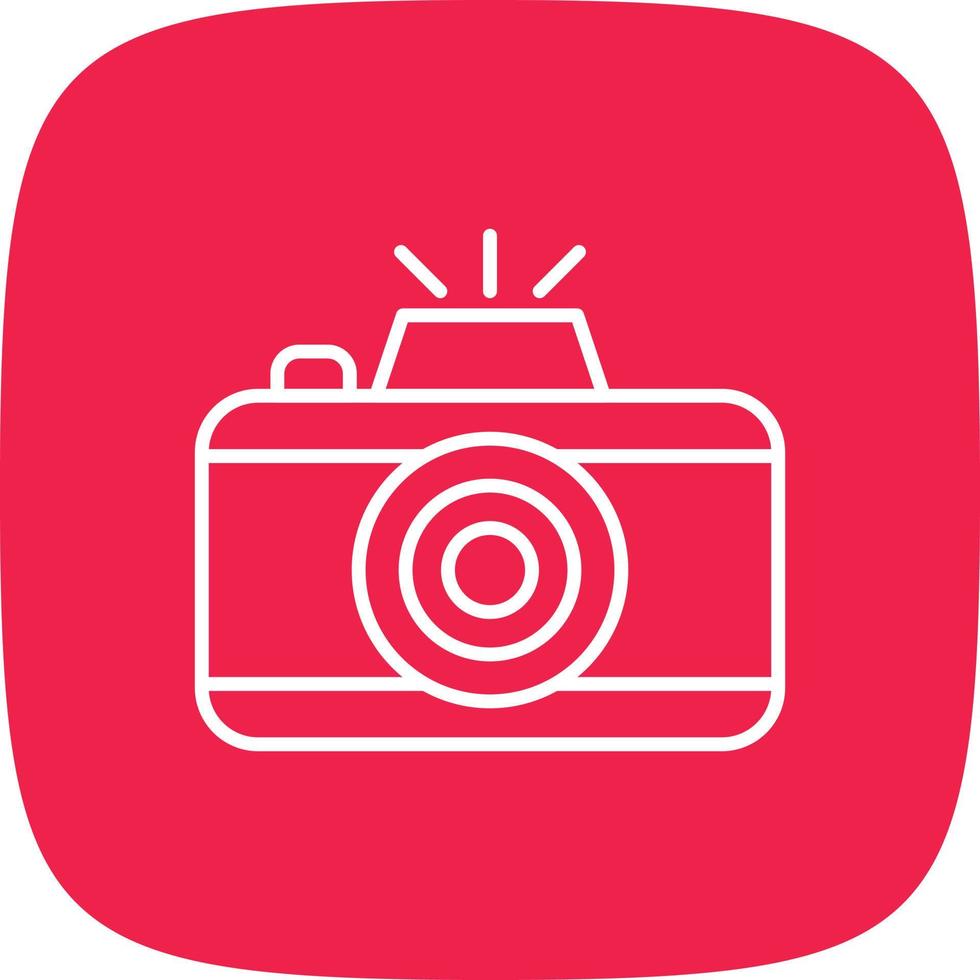 Photo Camera Line Round Corner vector