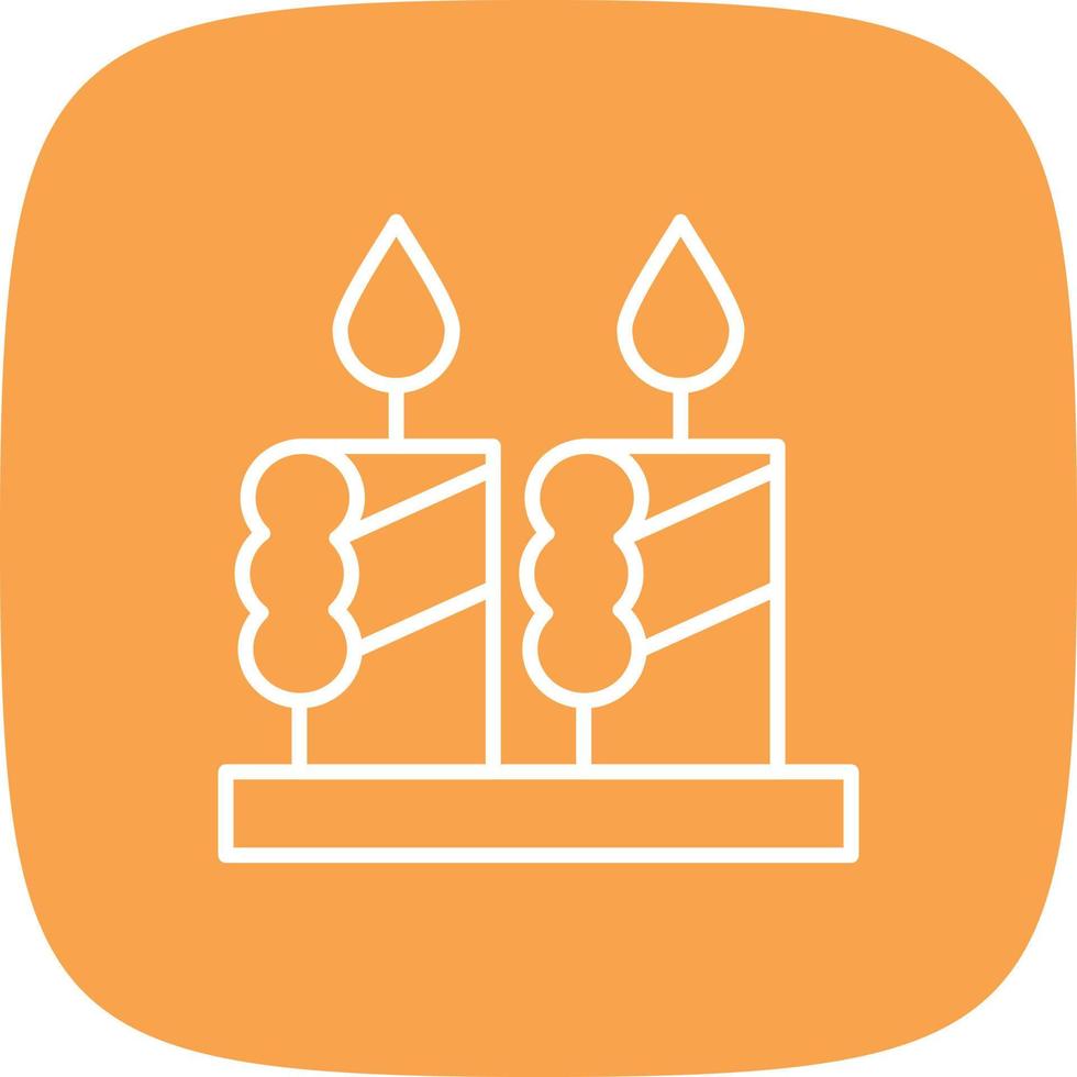 Candles Line Round Corner vector