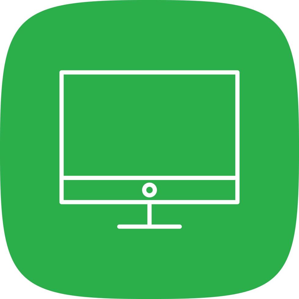 Monitor Line Round Corner vector