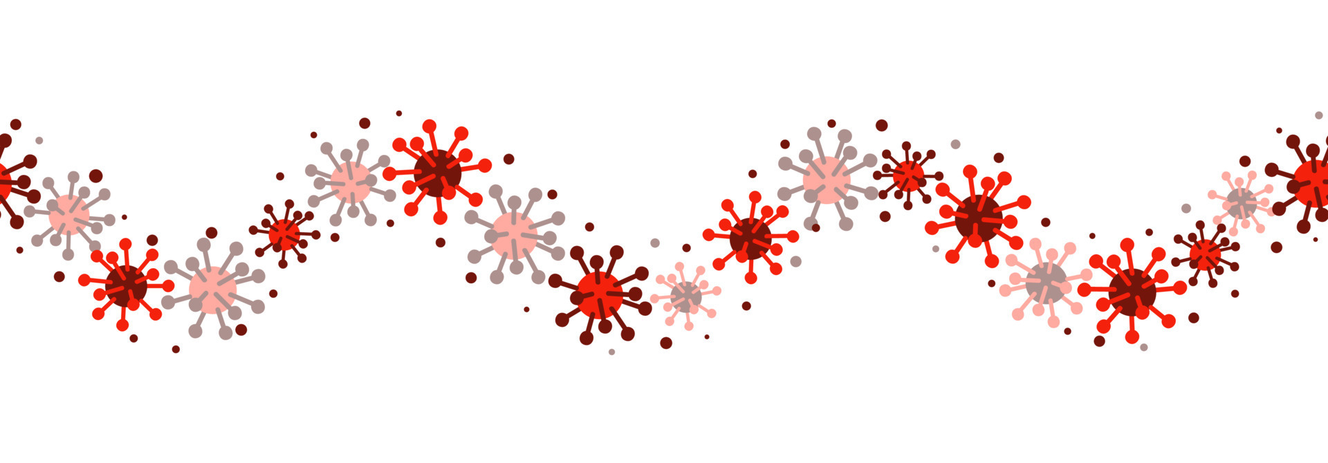 Coronavirus Wave Laid out of Viruses COVID19, Seamless Border 10035374