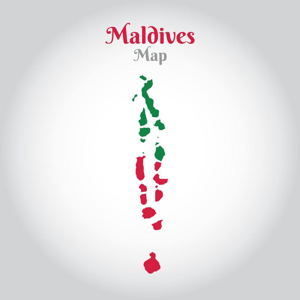 mapa vectorial de maldivas ilustración vector