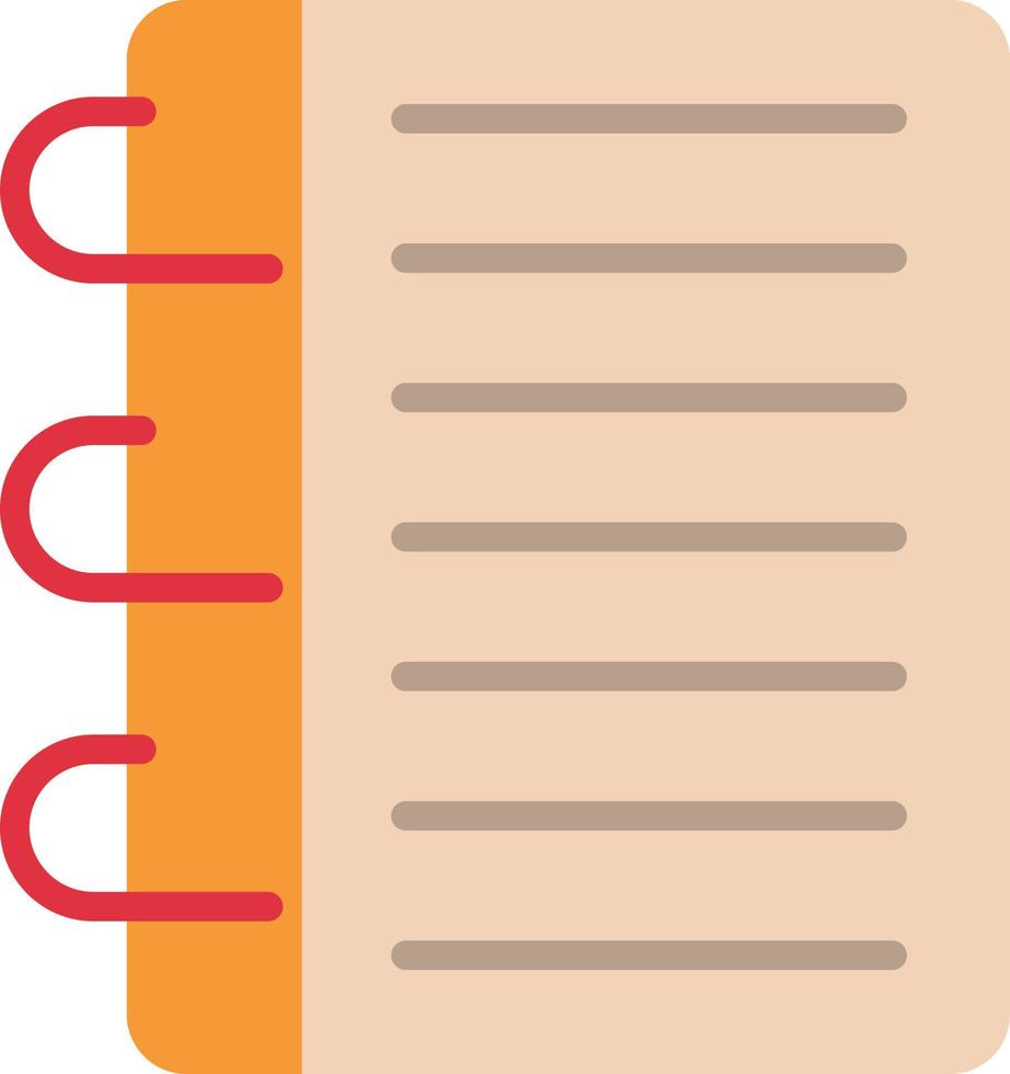 Notebook Flat Icon 10035526 Vector Art at Vecteezy