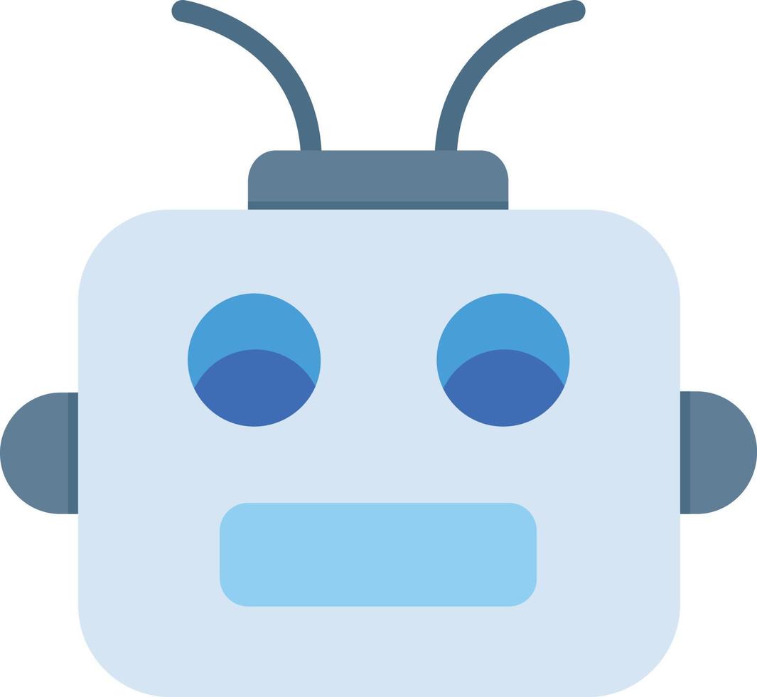 robot, vector, plano, icono vector