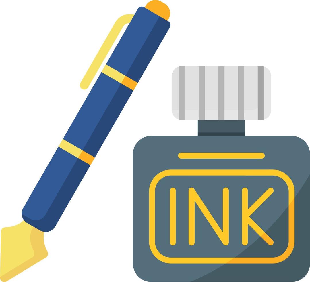 icono plano de tinta vector