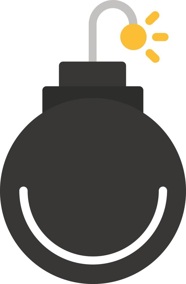 icono plano de detonación de bomba vector