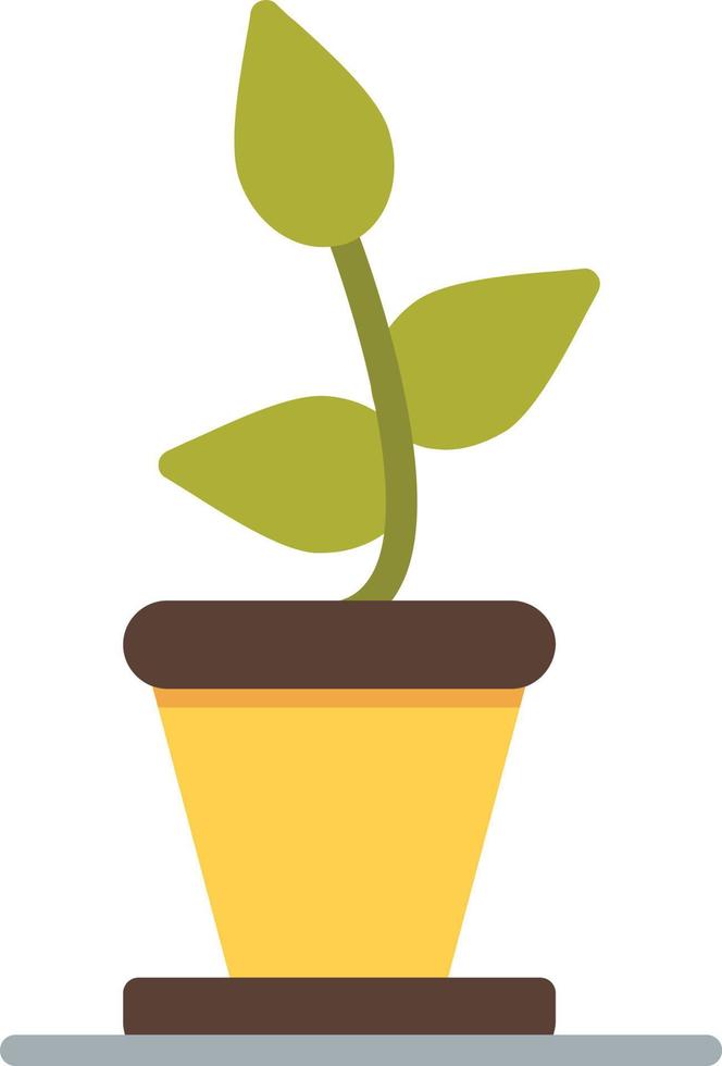 icono de planta plana vector