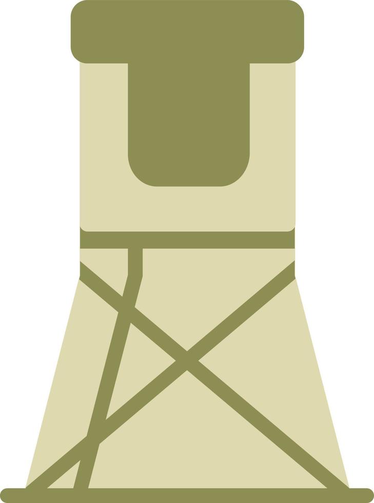 icono plano de la torre de vigilancia vector