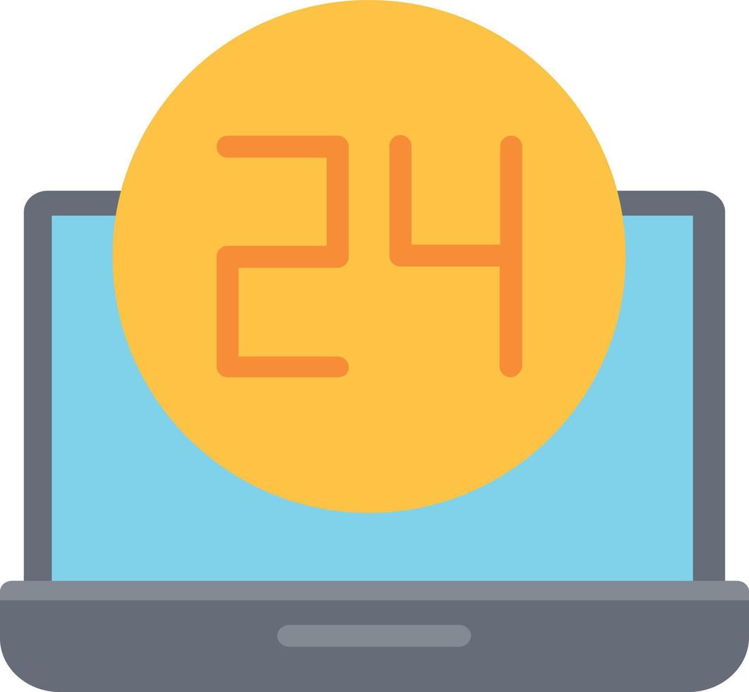24 Hours Flat Icon vector