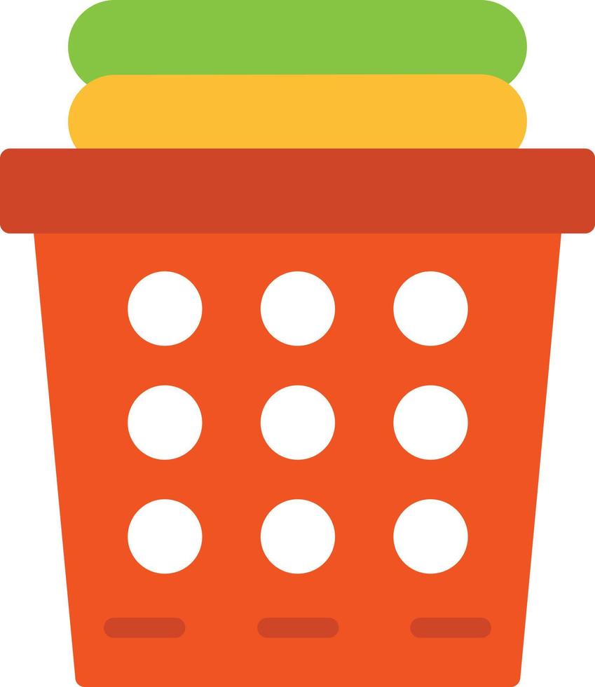 Laundry Basket Flat Icon vector