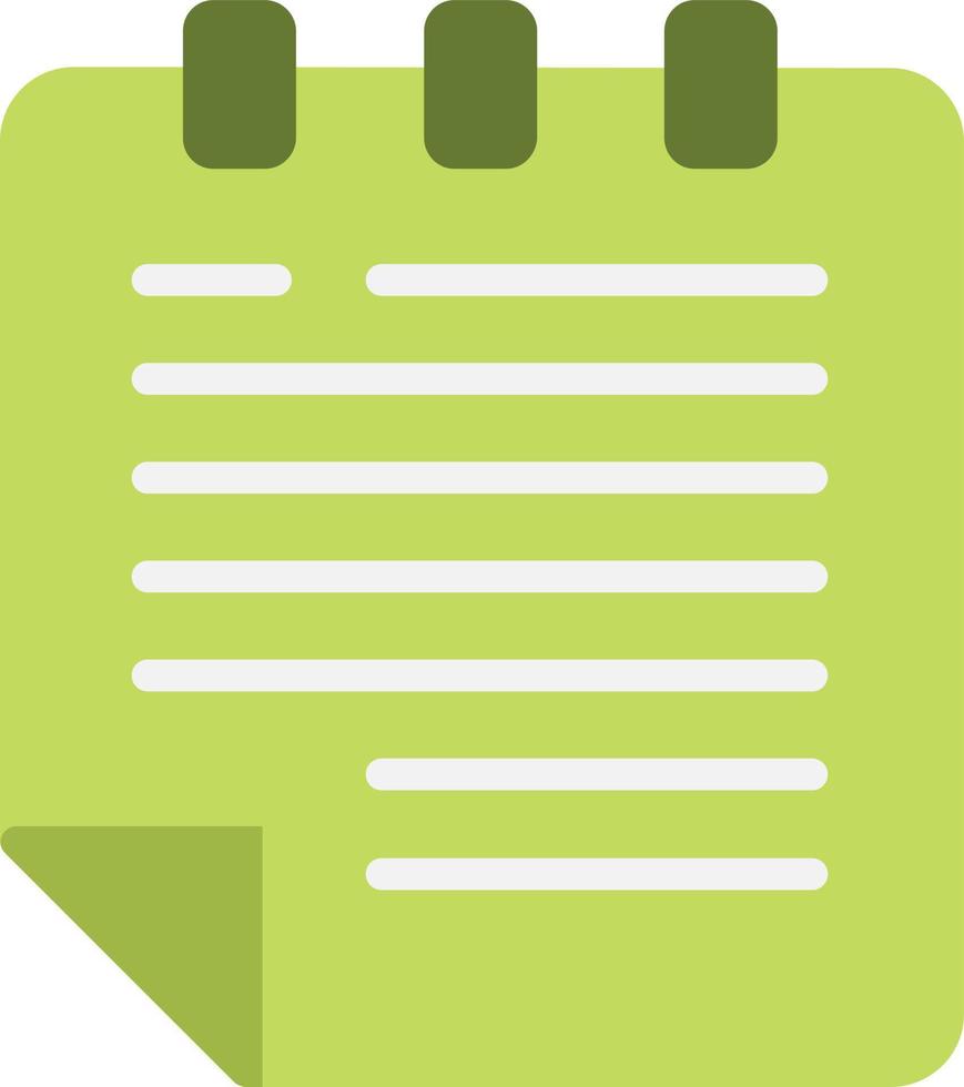Notepad  Vector Flat Icon