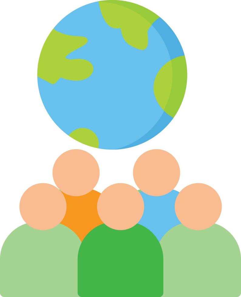 Over population Flat Icon vector