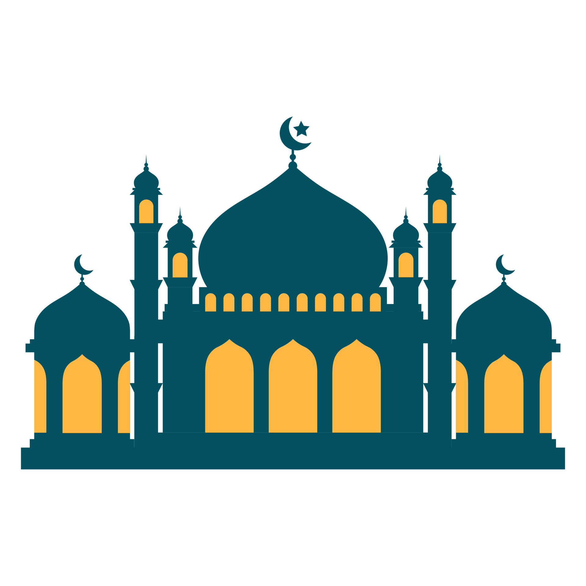 Mosque Icon Clip Art Vector Illustration Design On White Background