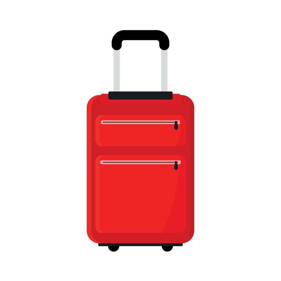 maleta de viaje roja bolsa icono clipart vector ilustración