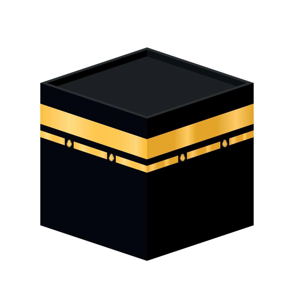 Kaaba Mecca Icon Clipart Vector Illustration Design for Hajj and Eid Adha Islamic Background