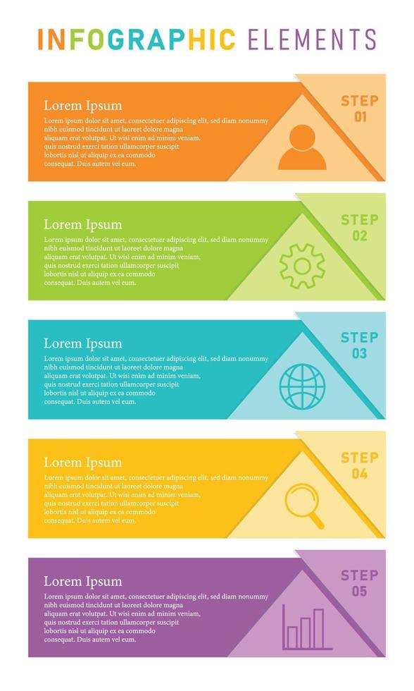 Colorful iInfographic element template vector
