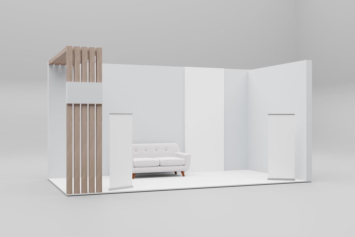 Creative concept Exhibition booth for mockup photo