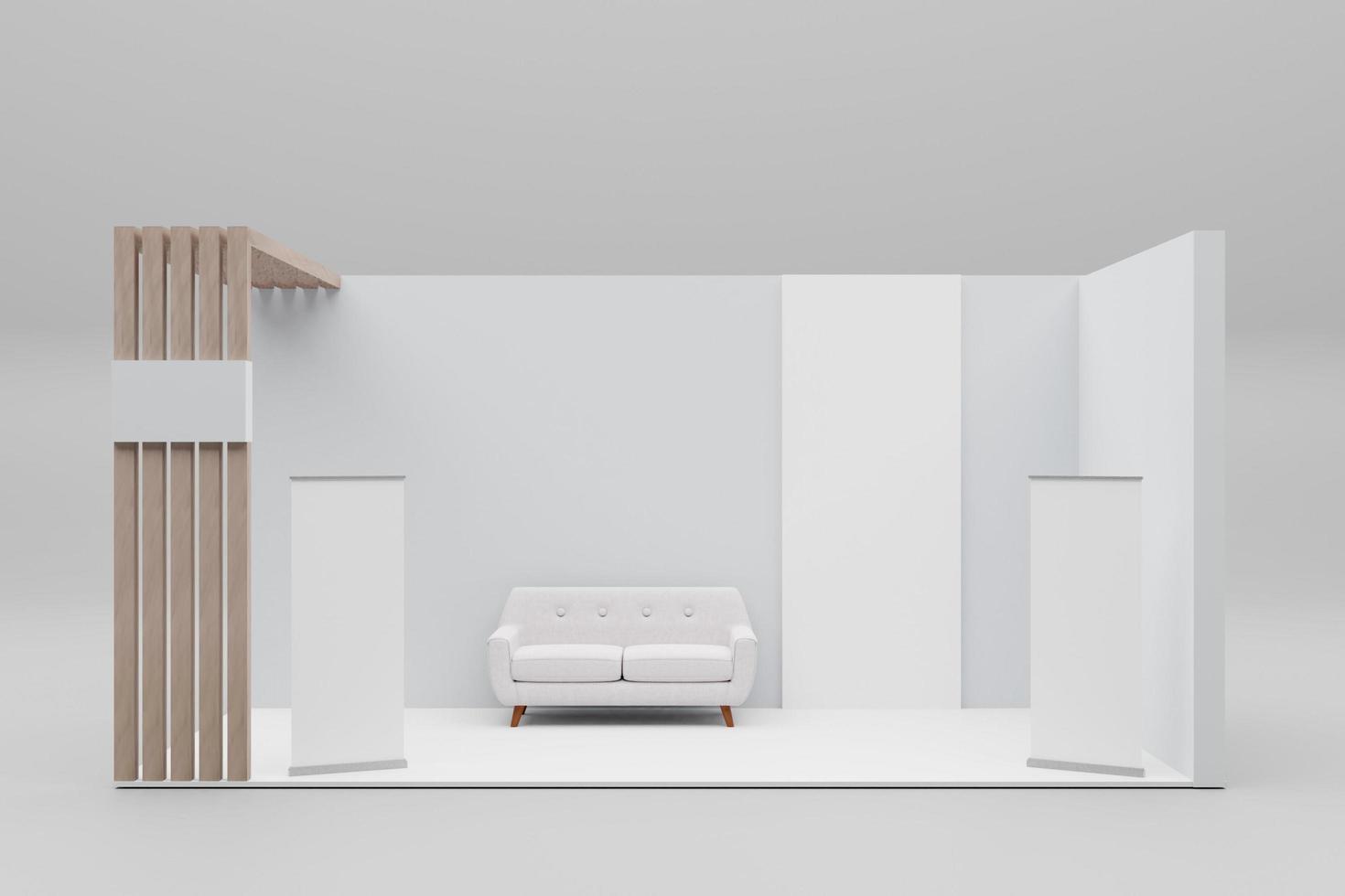 Creative concept Exhibition booth for mockup photo