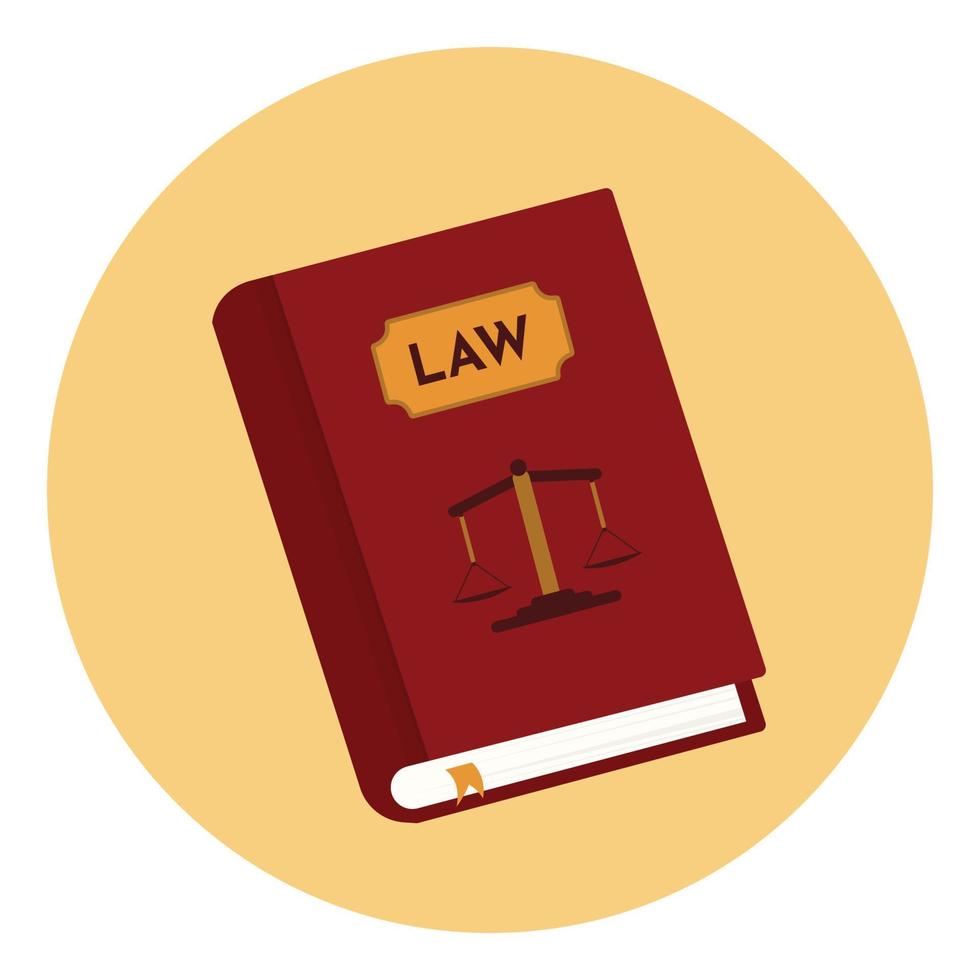 Law book illustration icon clipart for law and justice vector 10036506