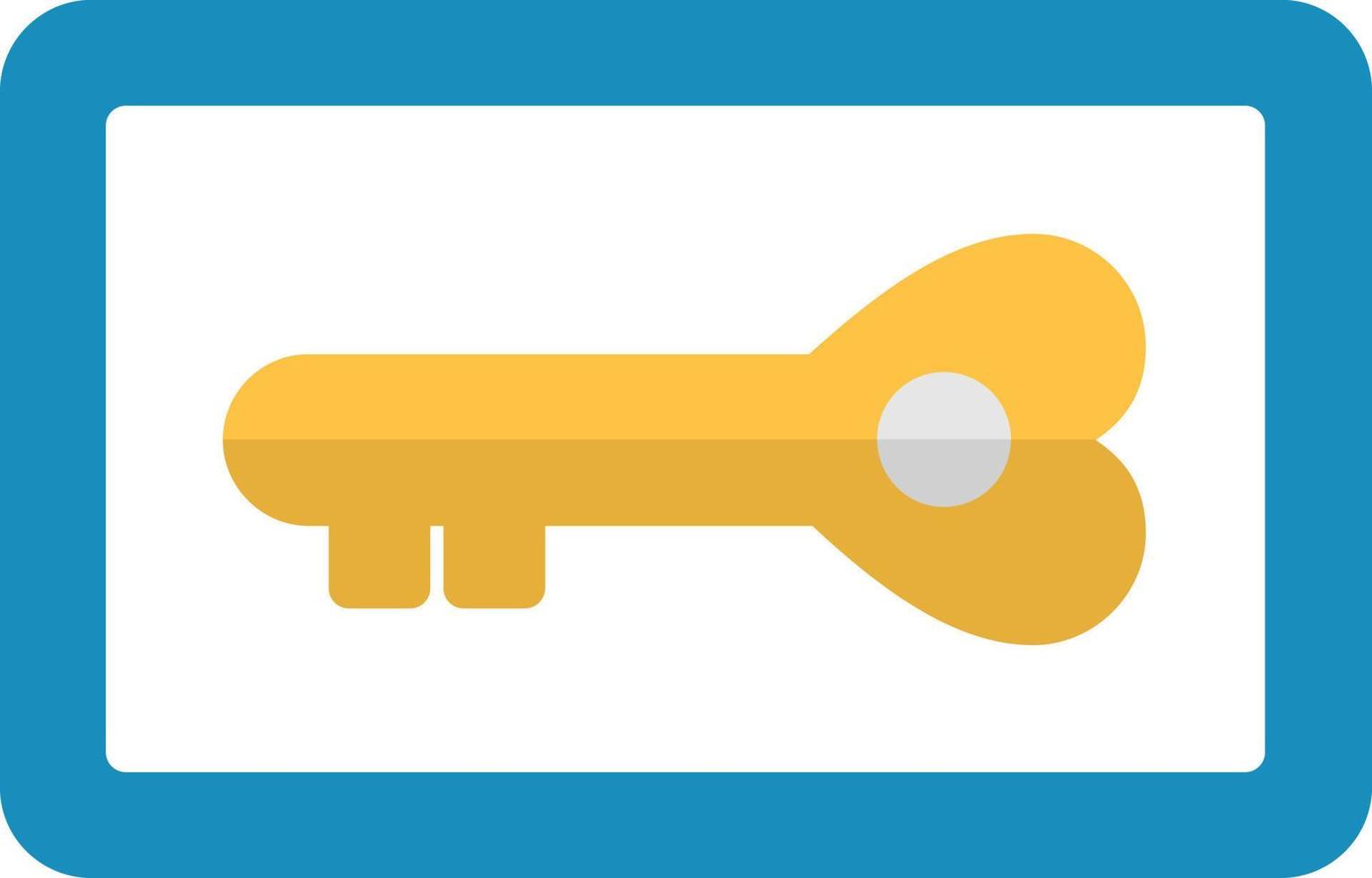 Key Card Flat Icon vector