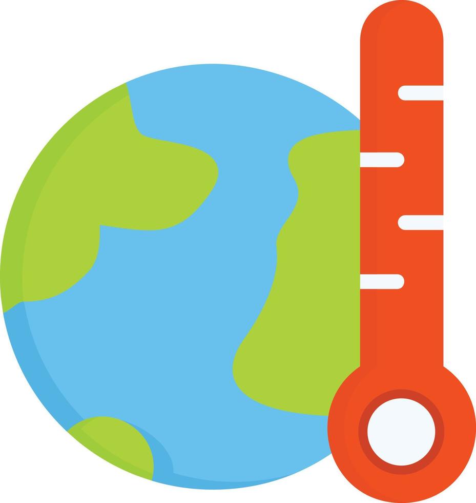 Global Warming Flat Icon vector