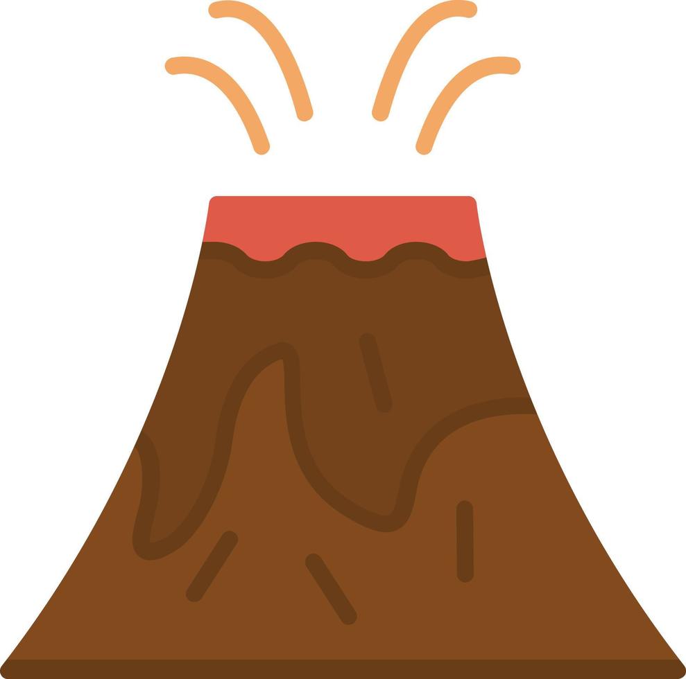 Volcano Flat Icon vector