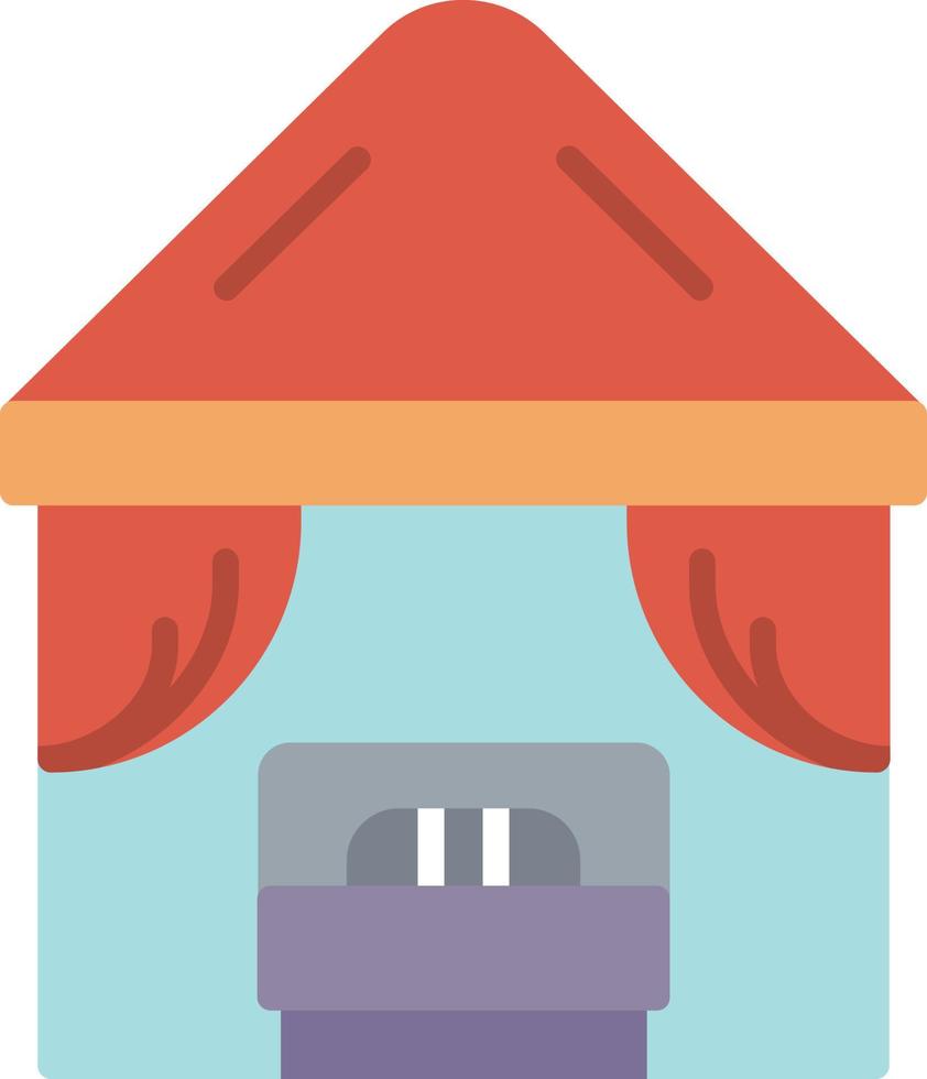 Beach Cabana Flat Icon vector