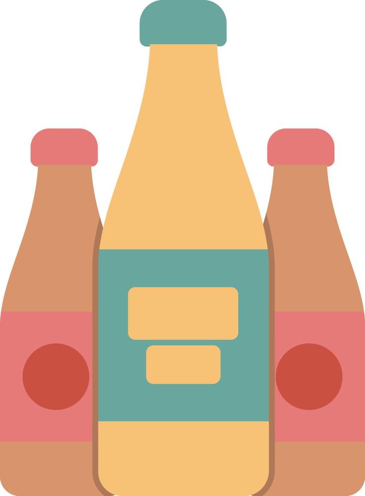 Alchohlic Drinks Flat Icon vector