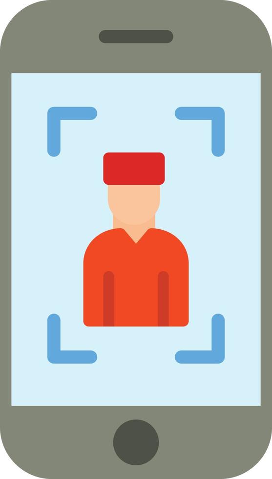 Mobile Selfie Flat Icon vector