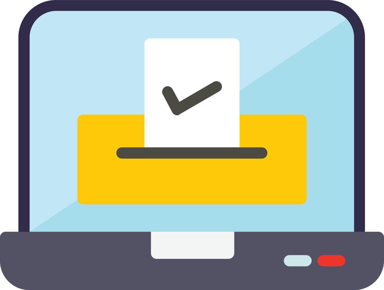 Online Voting Vector Flat Icon