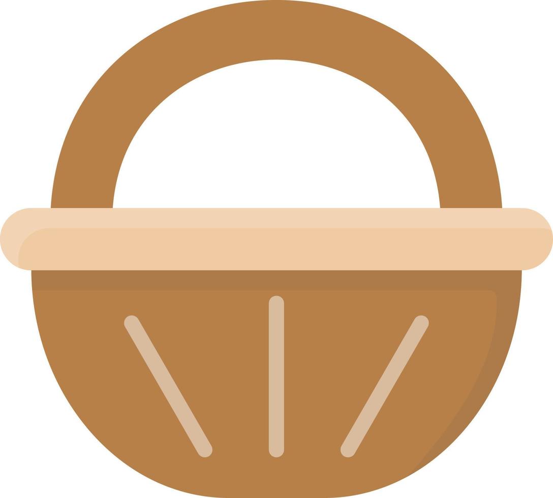 cesta de comida, plano, icono vector