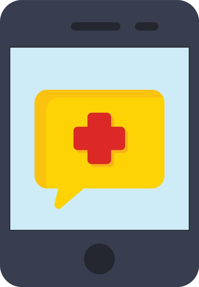 Medical Mobile Flat Icon vector