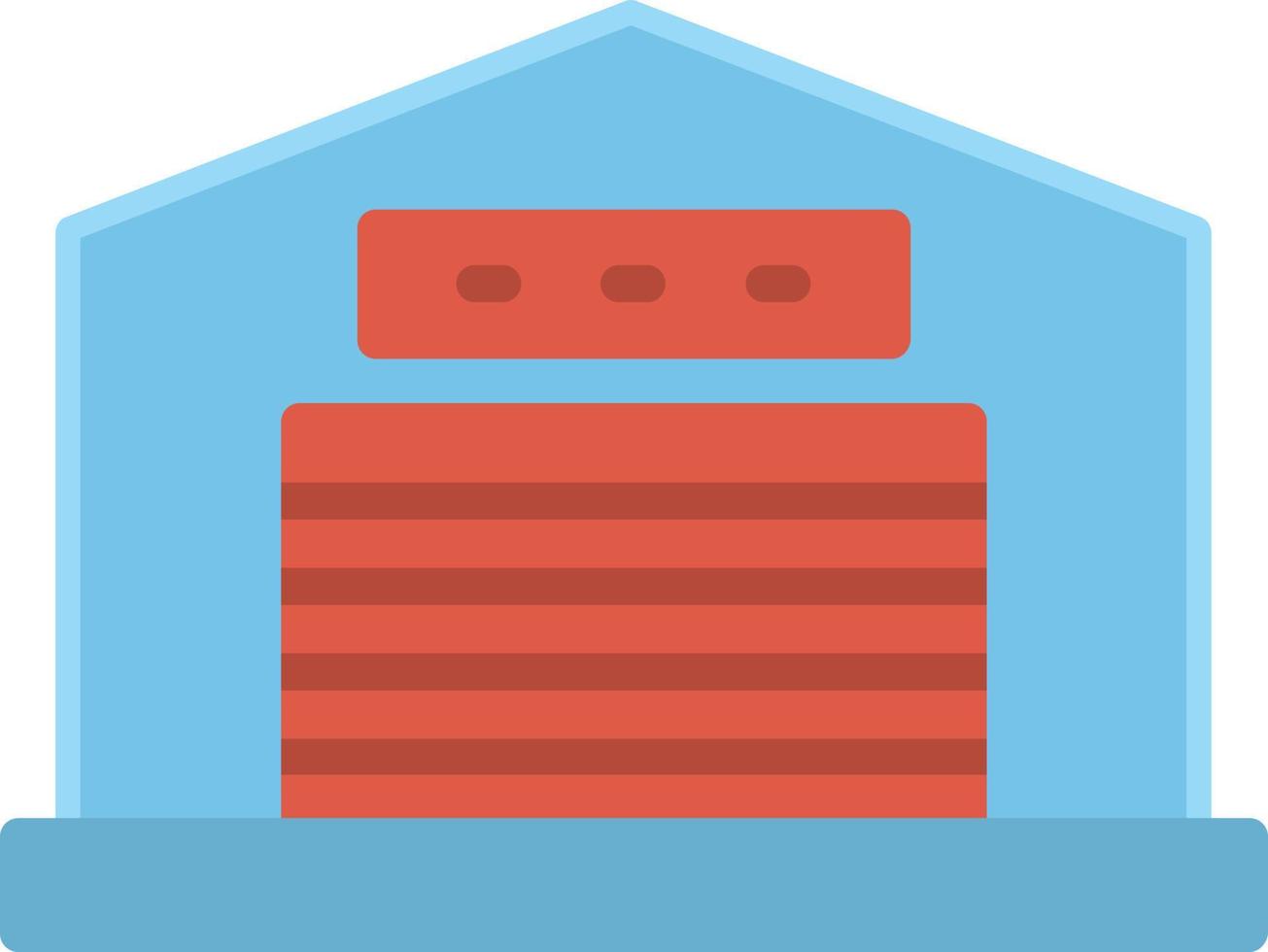 Warehouse  Flat Icon vector