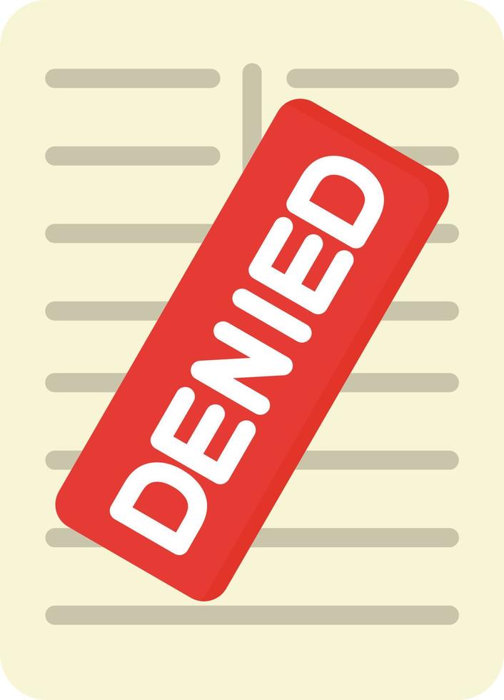 Denied Flat Icon vector