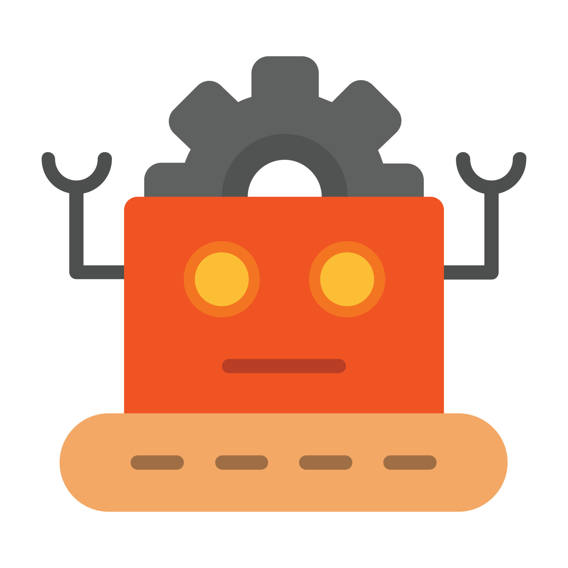 Robot Flat Icon 10037465 Vector Art at Vecteezy